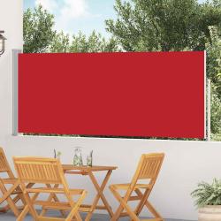Auvent lat&eacute;ral r&eacute;tractable de patio 120x500 cm Rouge