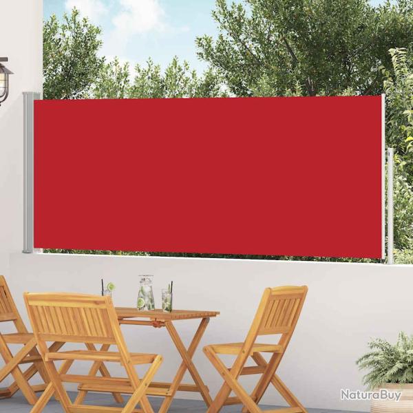 Auvent lat�ral r�tractable de patio 120x500 cm Rouge