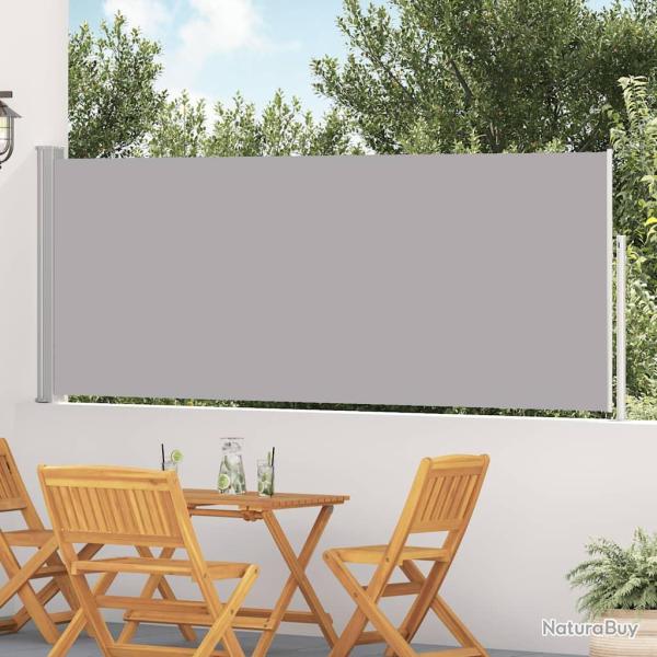 Auvent lat�ral r�tractable de patio 120x500 cm Gris