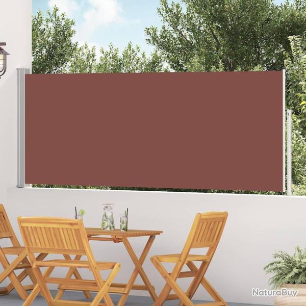 Auvent lat�ral r�tractable de patio 120x500 cm Marron
