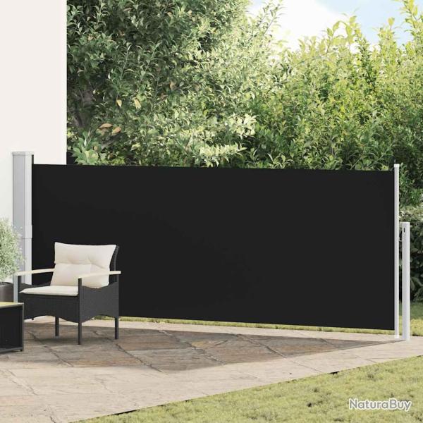 Auvent lat�ral r�tractable de patio 140x500 cm Noir