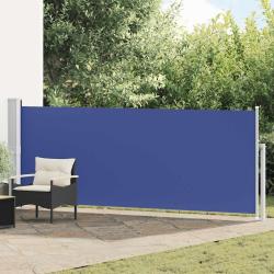 Auvent lat&eacute;ral r&eacute;tractable de patio 140x500 cm Bleu