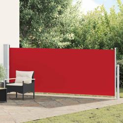 Auvent lat&eacute;ral r&eacute;tractable de patio 140x500 cm Rouge