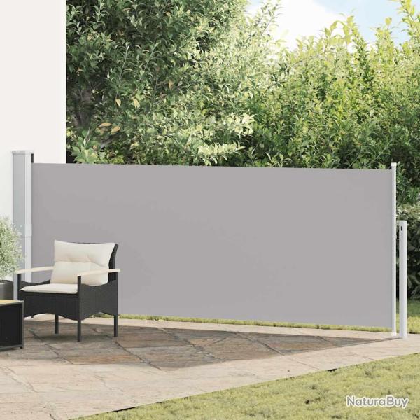 Auvent lat�ral r�tractable de patio 140x500 cm Gris