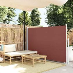 Auvent lat&eacute;ral r&eacute;tractable de patio 140x500 cm Marron