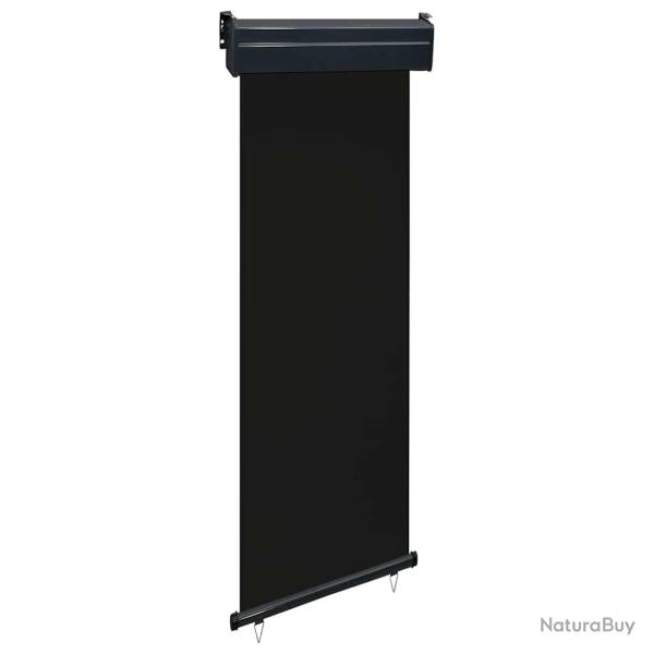 Auvent lat�ral de balcon 65x250 cm noir