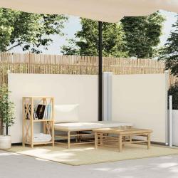 Auvent lat&eacute;ral r&eacute;tractable Cr&egrave;me 100 x 600 cm