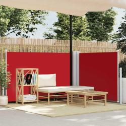Auvent lat&eacute;ral r&eacute;tractable Rouge 100 x 600 cm