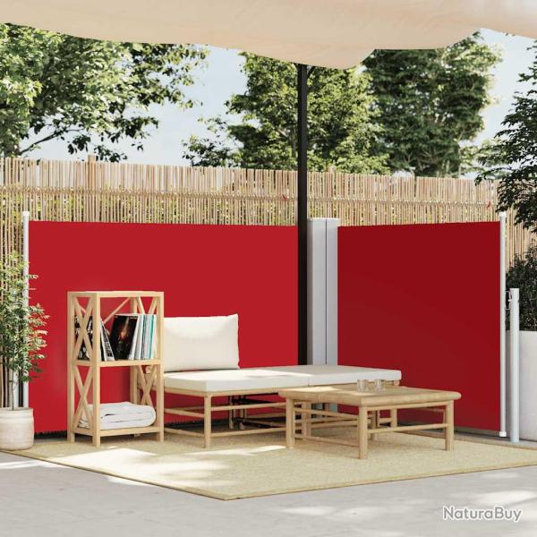 Auvent lat�ral r�tractable Rouge 100 x 600 cm