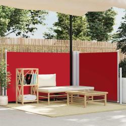 Auvent lat&eacute;ral r&eacute;tractable Rouge 120 x 600 cm