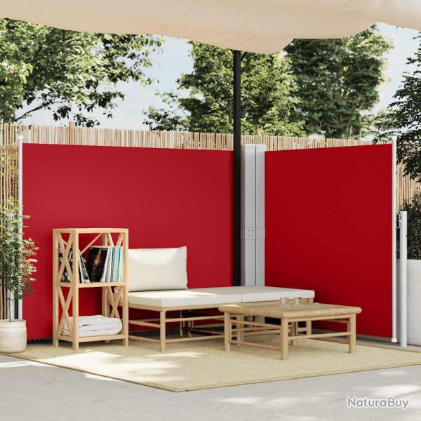 Auvent lat�ral r�tractable Rouge 140 x 600 cm