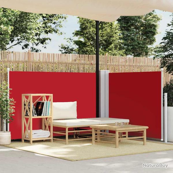 Auvent lat�ral r�tractable Rouge 120 x 1000 cm