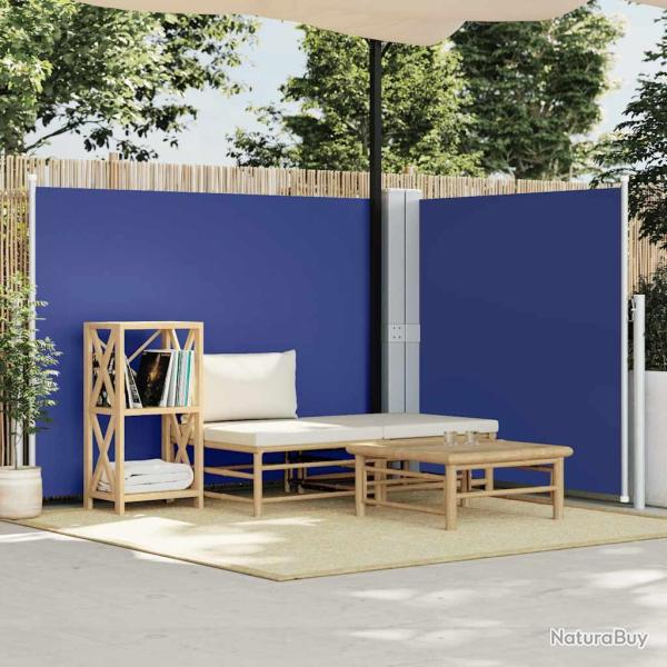 Auvent lat�ral r�tractable Bleu 140 x 1000 cm