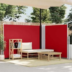 Auvent lat&eacute;ral r&eacute;tractable Rouge 140 x 1000 cm