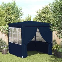 Tente de r&eacute;ception avec parois lat&eacute;rales 2,5x2,5 m Bleu 90 g/m&sup2;