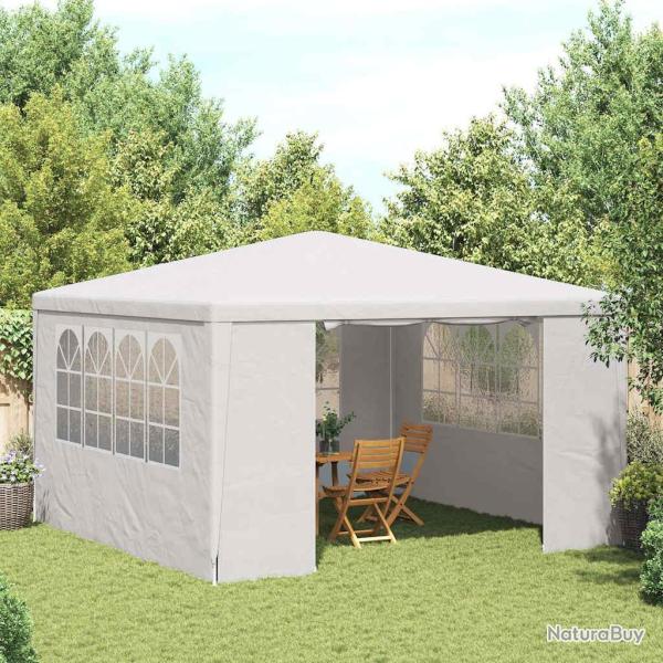 Tente de r�ception avec parois lat�rales 4x4 m Blanc 90 g/m�