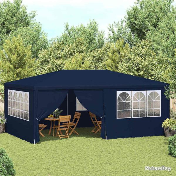 Tente de r�ception avec parois lat�rales 4x6 m Bleu 90 g/m�