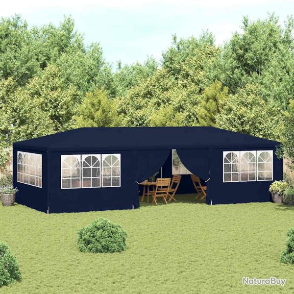 Tente de r�ception avec parois lat�rales 4x9 m Bleu 90 g/m�