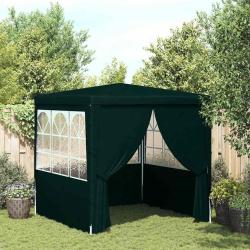 Tente de r&eacute;ception avec parois lat&eacute;rales 2x2 m Vert 90 g/m&sup2;