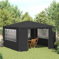 Tente de r&eacute;ception et parois lat&eacute;rales 4x4 m Anthracite 90 g/m&sup2;