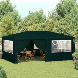Tente de r&eacute;ception avec parois lat&eacute;rales 4x6 m Vert 90 g/m&sup2;