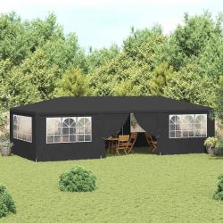 Tente de r&eacute;ception et parois lat&eacute;rales 4x9 m Anthracite 90 g/m&sup2;