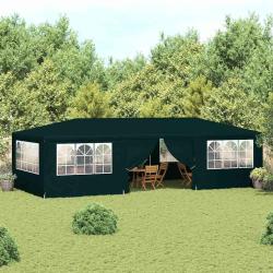 Tente de r&eacute;ception avec parois lat&eacute;rales 4x9 m Vert 90 g/m&sup2;