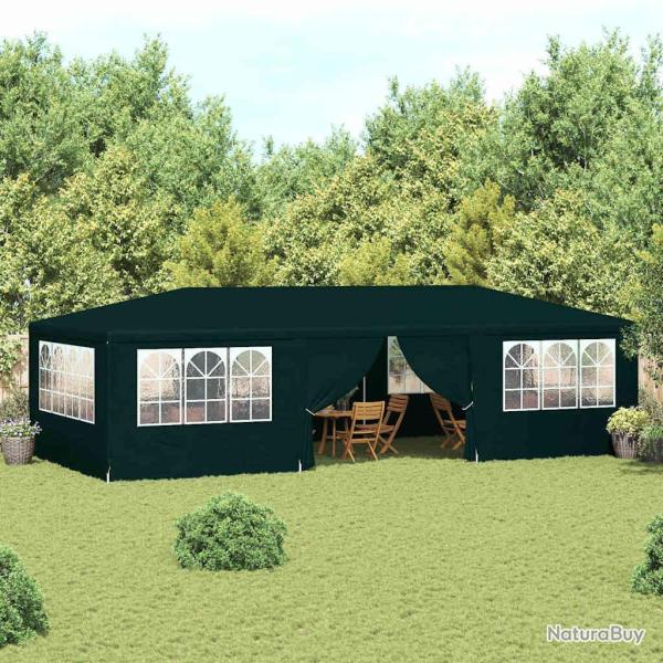 Tente de r�ception avec parois lat�rales 4x9 m Vert 90 g/m�