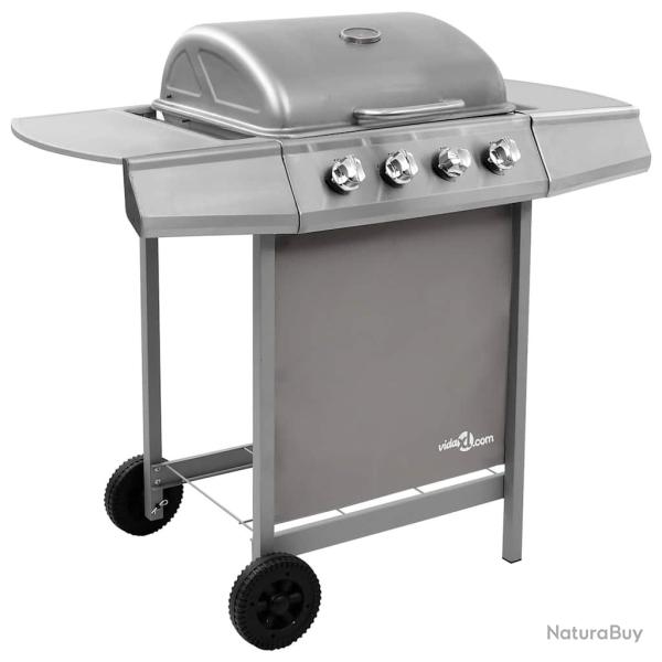 Barbecue gril � gaz avec 4 br�leurs argent�
