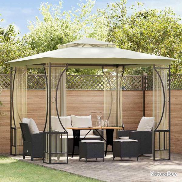 Tonnelle avec moustiquaire 300x300x265 cm Cr�me