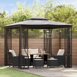 Tonnelle avec moustiquaire 300x300x265 cm Anthracite