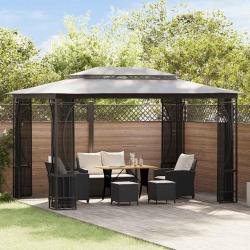 Tonnelle avec moustiquaire 300x400x265 cm Anthracite