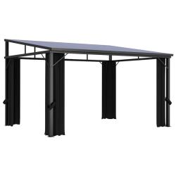 Belv&eacute;d&egrave;re avec rideau 405x294x244 cm Anthracite