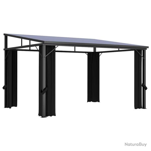 Belv�d�re avec rideau 405x294x244 cm Anthracite