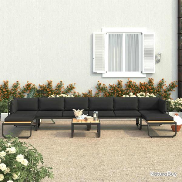 Canap� d'angle de � 5 places avec coussins Aluminium WPC