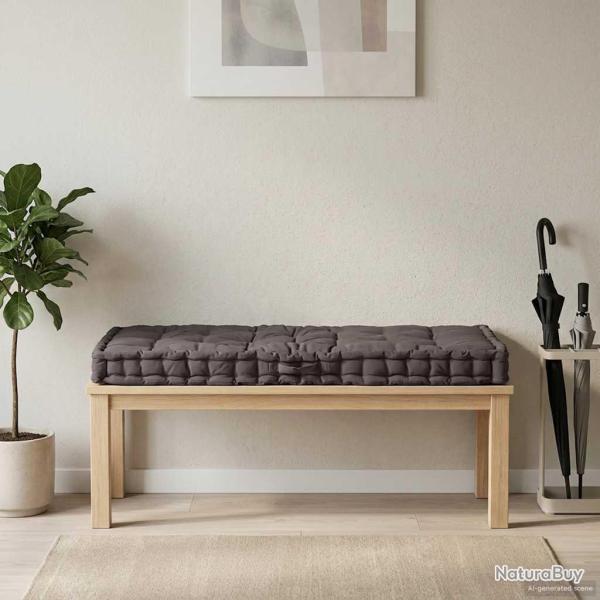 Coussin de plancher de palette Coton 120x80x10 cm Anthracite