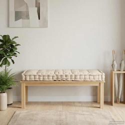 Coussin de plancher de palette Coton 120x80x10 cm Beige