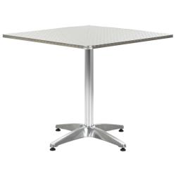 Table de Argent&eacute; 80x80x70 cm Aluminium
