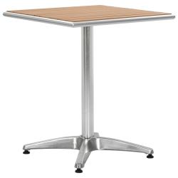 Table de Argent&eacute; 60x60x70 cm Aluminium et WPC