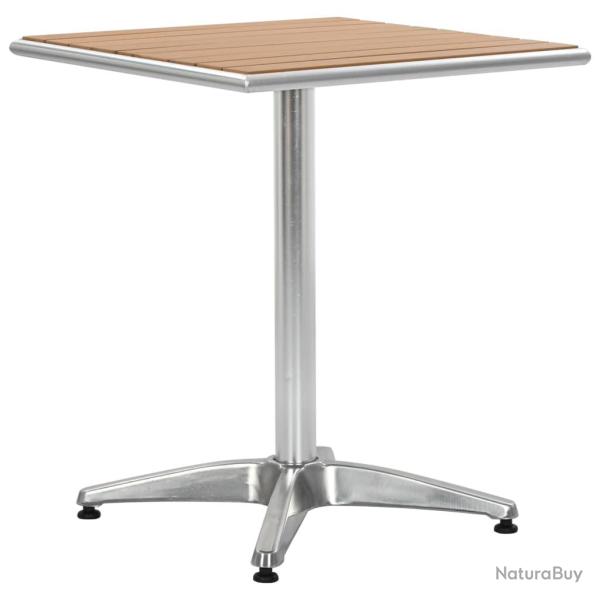 Table de Argent� 60x60x70 cm Aluminium et WPC
