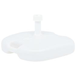 Socle de parasol rempli de sable/d'eau 16 L Blanc Plastique