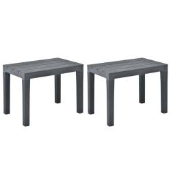 Bancs de 2 pcs Anthracite Plastique