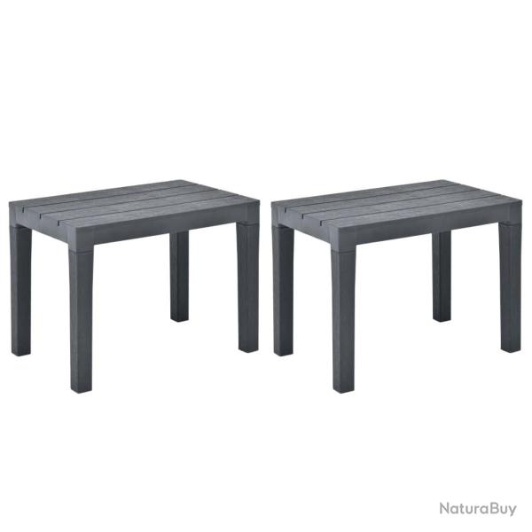 Bancs de 2 pcs Anthracite Plastique