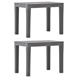 Bancs de lot de 2 Moka Plastique