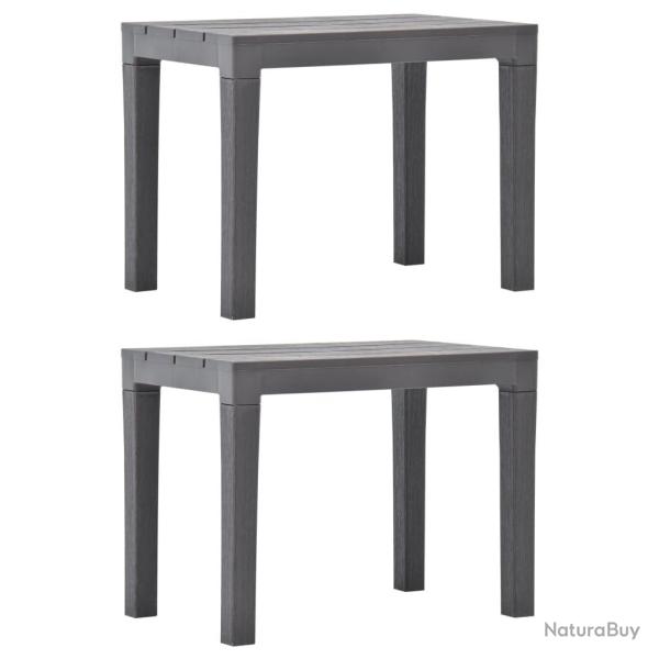 Bancs de lot de 2 Moka Plastique