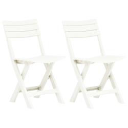 Chaises de pliables lot de 2 Plastique Blanc