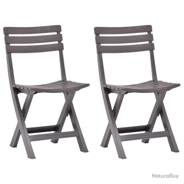 Chaises de pliables lot de 2 Plastique Mocha