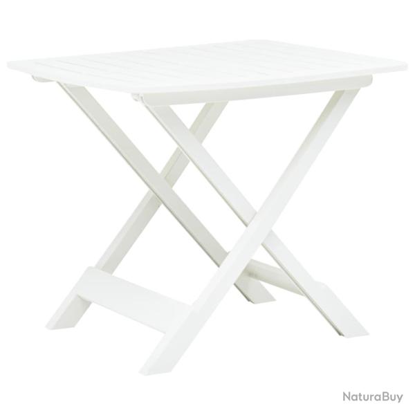Table pliable de Blanc 79x72x70 cm Plastique