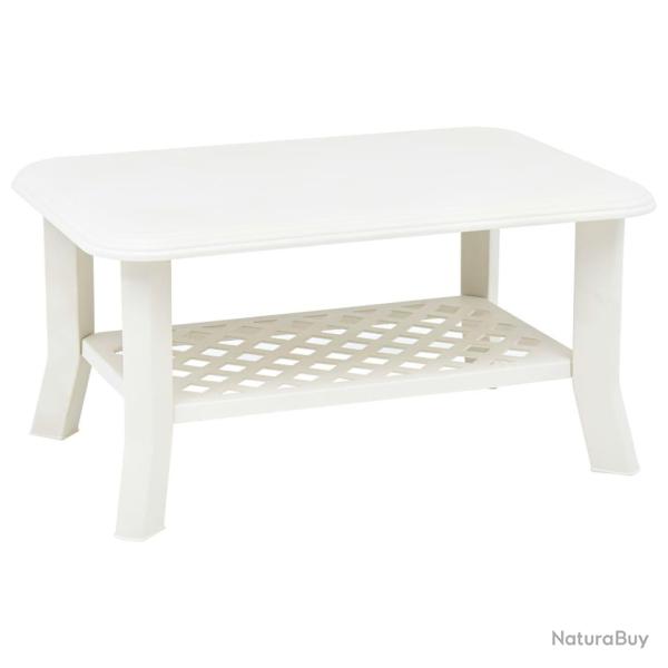 Table basse Blanc 90x60x46 cm Plastique