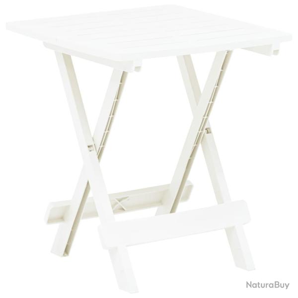 Table pliable de blanc 45x43x50 cm plastique